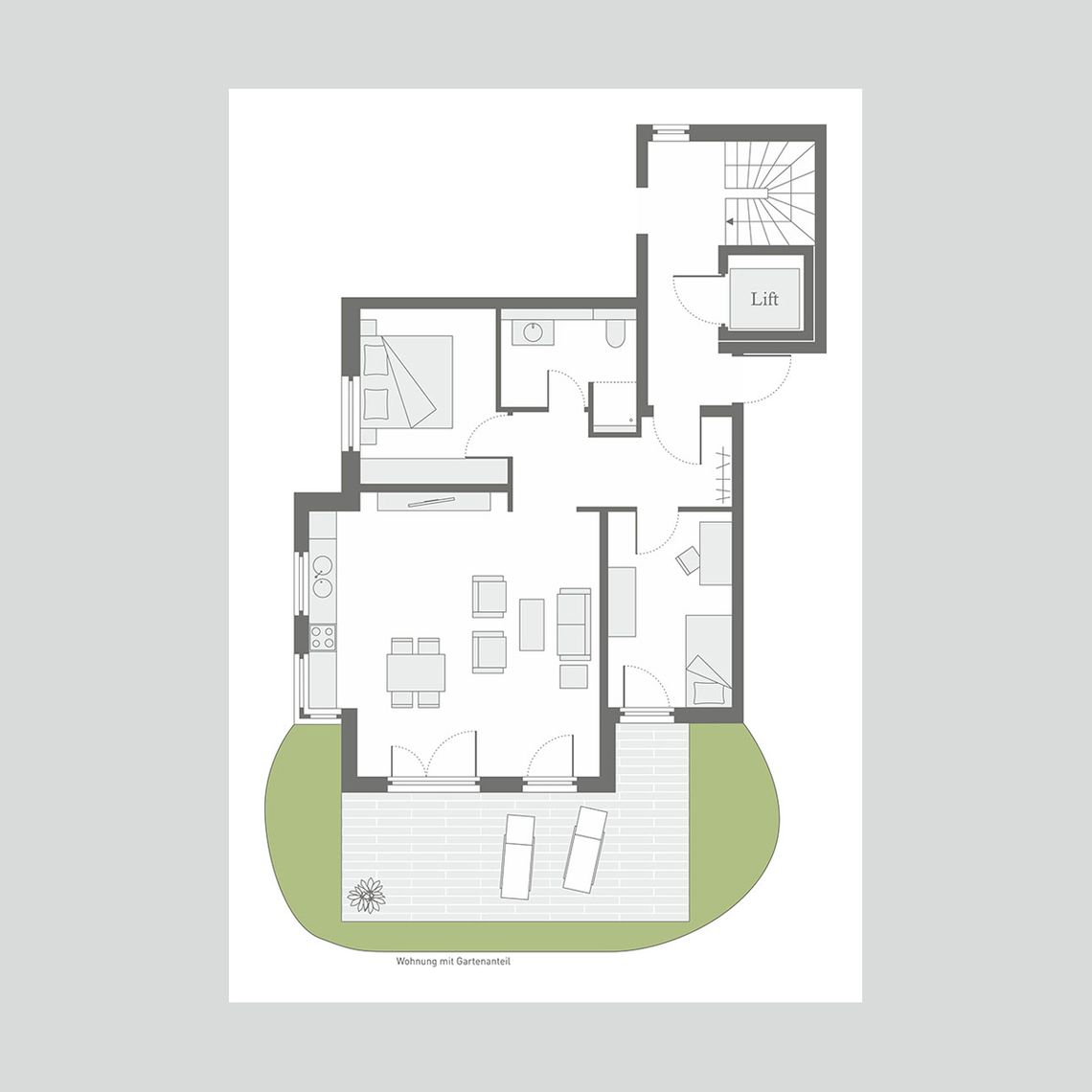 Projekt Grafenau Döffingen - Wohnung 1 (Gartengeschoss)