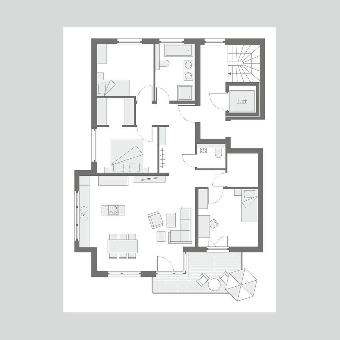 Projekt Grafenau Döffingen - Wohnung 4 (Obergeschoss)